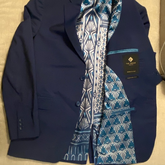 Ted Baker Blue Sport Coat with Textured Fabric